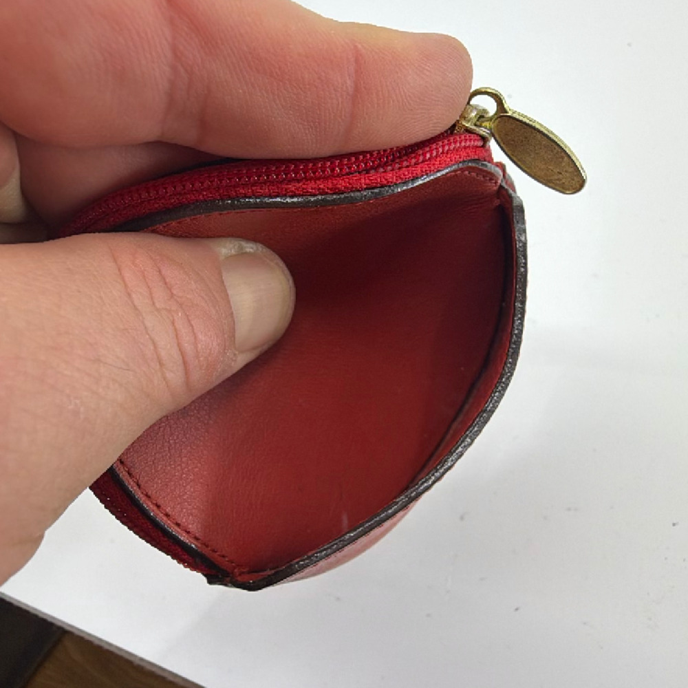 Coach Round Coin Purse Red Leather Coin Purse - Picture 6 of 6